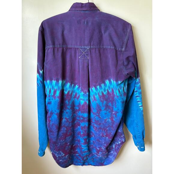 Vintage 90s Colours by Alexander Julian Tie-Dye Canvas Oxford - Picture 2 of 6